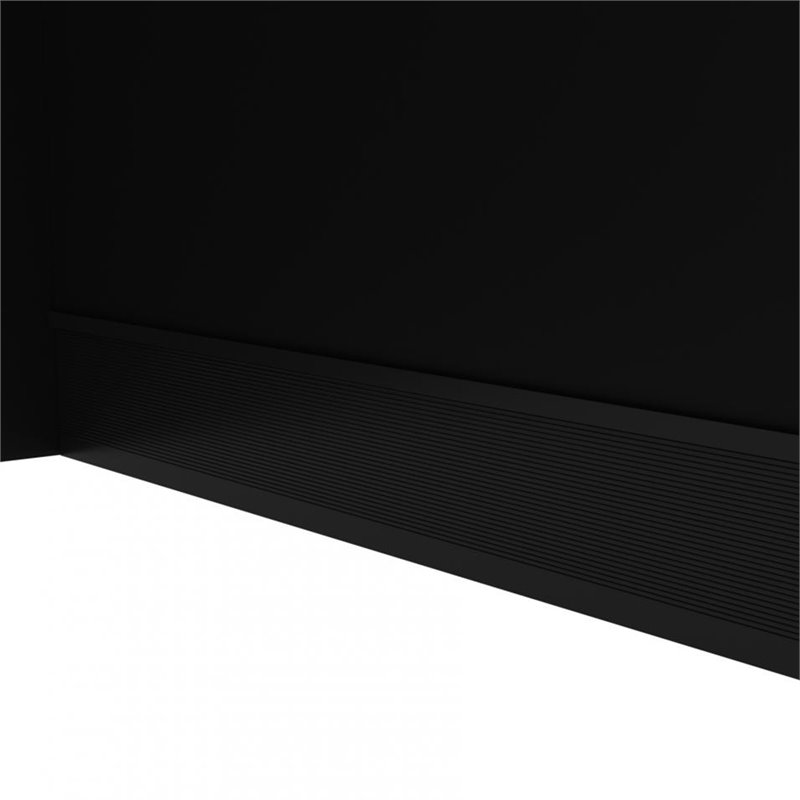 Pemberly Row Traditional Credenza Hutch in Antigua and Black