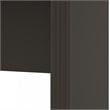 Pemberly Row Traditional Plus Credenza Desk in Bark Gray and Slate