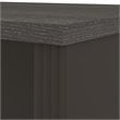 Pemberly Row Traditional Plus Credenza Desk in Bark Gray and Slate