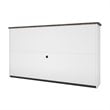 Pemberly Row Traditional 2 Door Desk Hutch in Walnut Gray and White