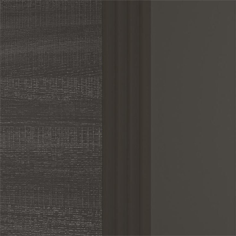 Pemberly Row Plus Executive Writing Desk in Bark Gray and Slate