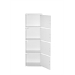 Pemberly Row 4 Shelf 4 Door Multi-Purpose Wooden Bookcase in White Finish
