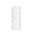 Pemberly Row 4 Shelf 4 Door Multi-Purpose Wooden Bookcase in White Finish