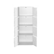 Pemberly Row 4 Shelf 8 Door Versatil Wooden Bookcase Cabinet in White Finish