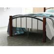 Pemberly Row Metal Queen Bed with Headboard Footboard in Black