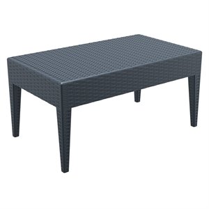 pemberly row contemporary coffee table in dark gray