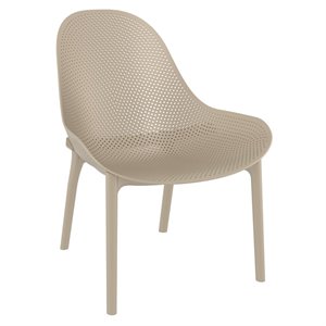 pemberly row contemporary patio chair in taupe