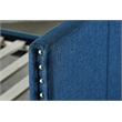 Pemberly Row Contemporary Fabric Upholstered Daybed with Trundle in Blue