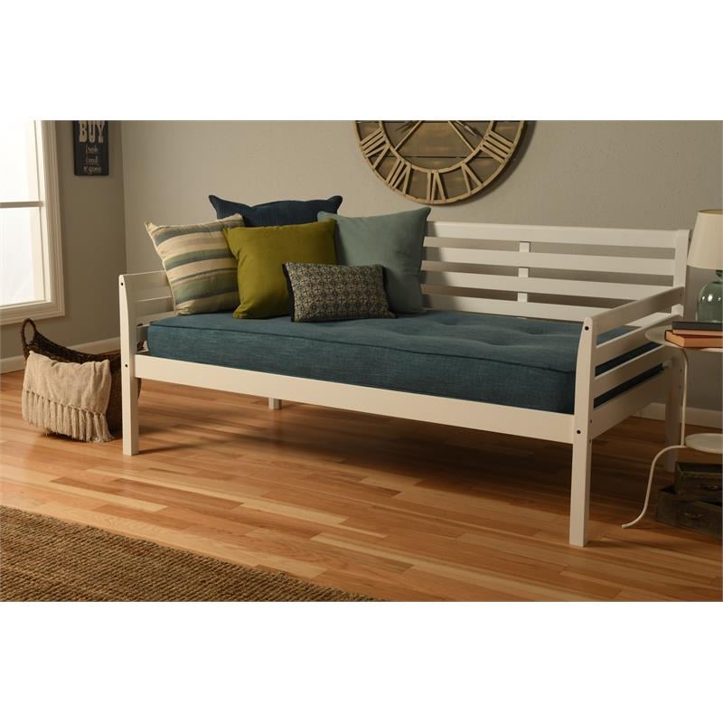 Pemberly Row Traditional Wood Twin-size Daybed with Trundle in White-Mattress Not Included