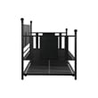 Pemberly Row Traditional Metal Full Daybed and Twin Trundle in Black