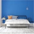 Pemberly Row Contemporary Metal Daybed and Trundle Full Size in Black