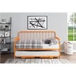 Pemberly Row Contemporary Metal Daybed with Trundle in Orange