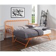Pemberly Row Contemporary Metal Daybed with Trundle in Orange