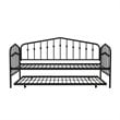 Pemberly Row Industrial Metal Twin Daybed & Trundle in Black