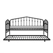 Pemberly Row Industrial Metal Twin Daybed & Trundle in Black
