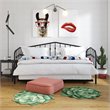 Pemberly Row Industrial Metal Twin Daybed & Trundle in Black