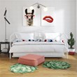Pemberly Row Modern Metal Twin Daybed & Trundle with Round Finial Posts in White