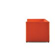 Pemberly Row Contemporary Fabric Upholstered Daybed with Trundle in Orange