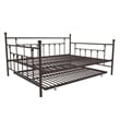 Pemberly Row Victorian Design Modern Metal Daybed and Trundle in Bronze
