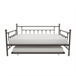 Pemberly Row Victorian Design Modern Metal Daybed and Trundle in Bronze