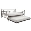 Pemberly Row Victorian Design Modern Metal Daybed and Trundle in Bronze