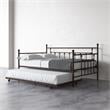 Pemberly Row Victorian Design Modern Metal Daybed and Trundle in Bronze
