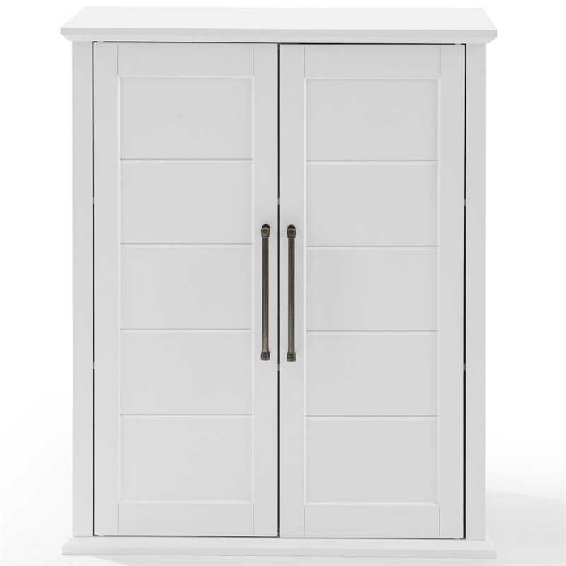 Pemberly Row Farmhouse Wood Stackable Storage Pantry in White