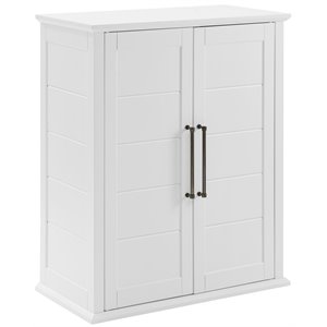 pemberly row transitional wooden stackable storage pantry in white