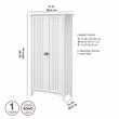 Pemberly Row Transitional Bathroom Storage Cabinet with Doors in White