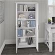 Pemberly Row Transitional Tall Storage Cabinet with Doors in Pure White Oak