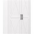 Pemberly Row Transitional Tall Storage Cabinet with Doors in Pure White Oak
