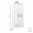 Pemberly Row Transitional Tall Storage Cabinet with Doors in Pure White Oak