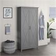 Pemberly Row Transitional Bathroom Storage Cabinet with Doors in Cape Cod Gray