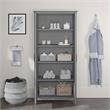 Pemberly Row Transitional Bathroom Storage Cabinet with Doors in Cape Cod Gray