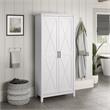 Pemberly Row Engineered Wood Bathroom Storage Cabinet with Doors in White