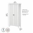Pemberly Row Modern Engineered Wood Tall Storage Cabinet with Doors in White