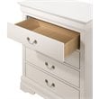 Pemberly Row Transitional Wood Veneer 4-Drawers Bedroom Chest in White
