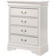 Pemberly Row Transitional Wood Veneer 4-Drawers Bedroom Chest in White