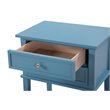 Pemberly Row Contemporary Solid Wood 2 Drawer Nightstand in Teal