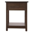 Pemberly Row Contemporary Solid Wood 1-Drawer Nightstand in Wenge