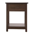 Pemberly Row Contemporary Solid Wood 1-Drawer Nightstand in Wenge