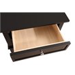 Pemberly Row Contemporary Solid Wood 2 Drawer Nightstand in Black