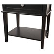 Pemberly Row Contemporary Solid Wood 2 Drawer Nightstand in Black