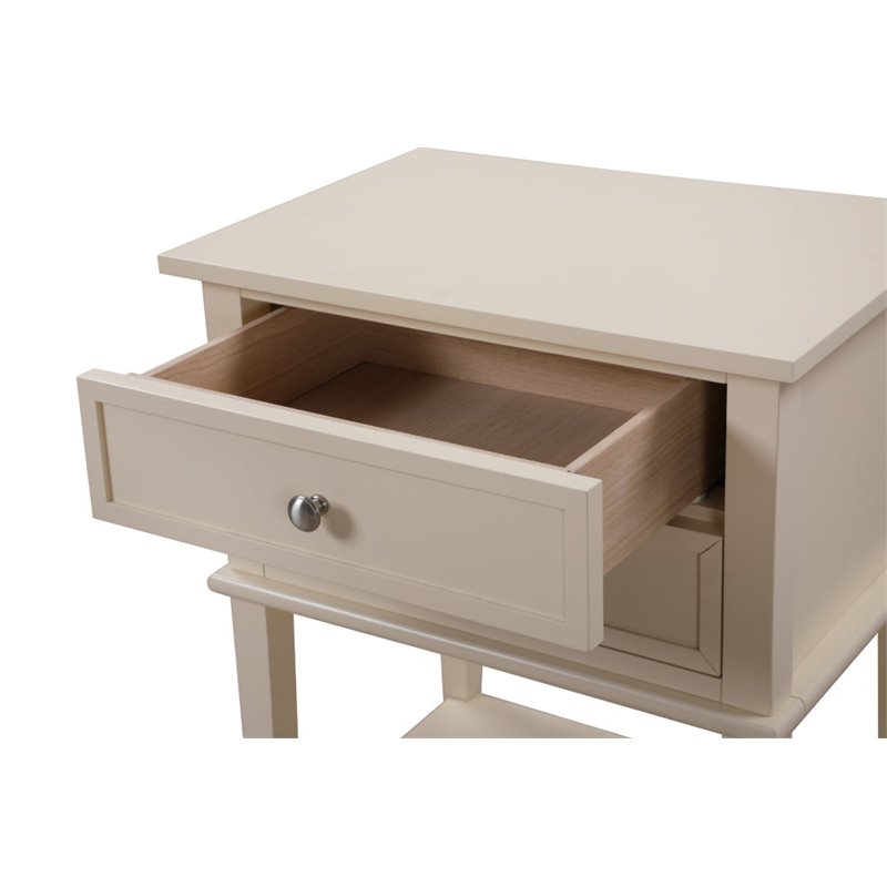 Pemberley Row Solid Wood Beige Nightstand Rectangular 28