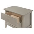 Pemberly Row Transitional Wood 2 Drawer Nightstand in Silver Champagne