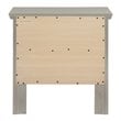 Pemberly Row Transitional Wood 2 Drawer Nightstand in Silver Champagne