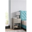 Pemberley Row Solid Wood Silver Champagne Nightstand Rectangular 28