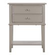Pemberley Row Solid Wood Silver Champagne Nightstand Rectangular 28