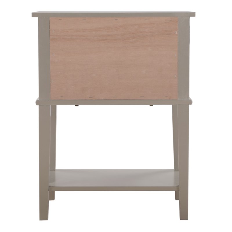 Pemberley Row Solid Wood Silver Champagne Nightstand Rectangular 28