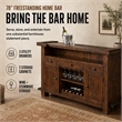 Pemberley Row Mahogany Medium Brown Bar Unit Rectangular Distressed 43